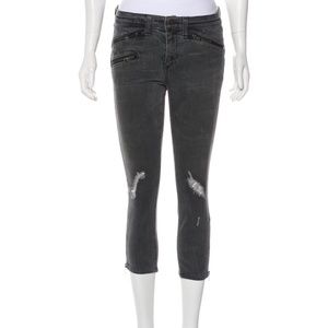 Rag & Bone Blackthorne Cropped Grey Skinny Jeans